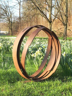 Rusty Metal Ring Sculpture