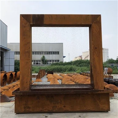 Bahçe Süsleri Corten Çelik Su Özelliği