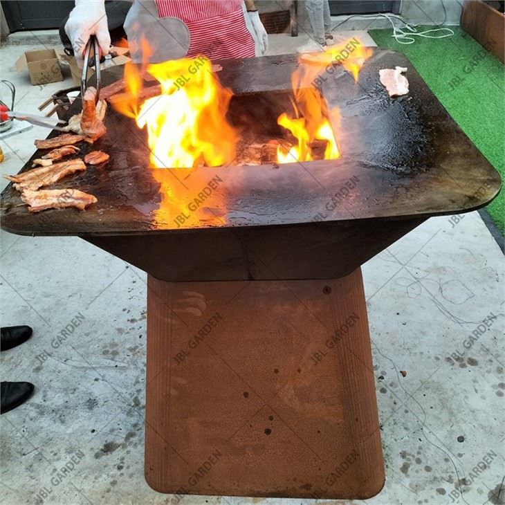 Corten Steel Fire Pit Brasero BBQ