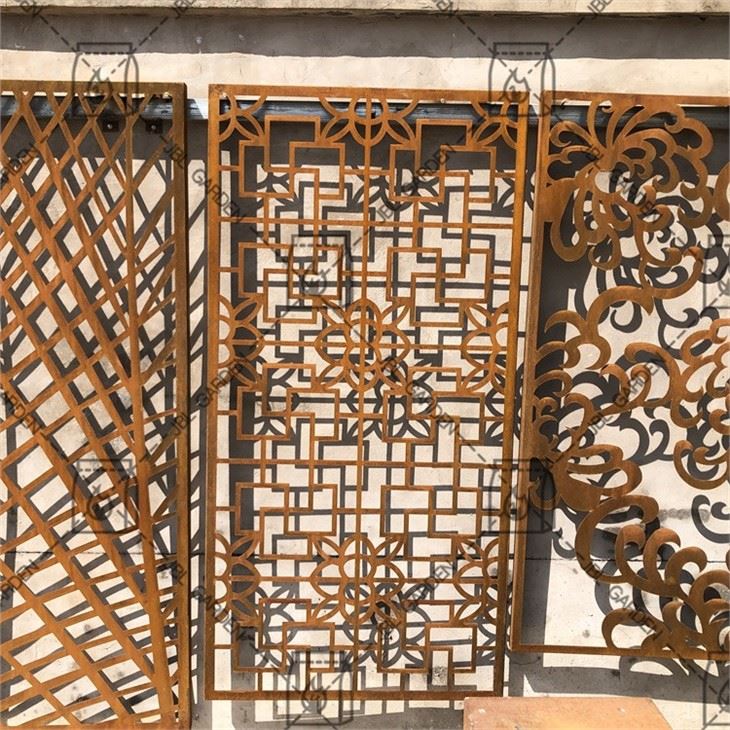 Garden Laser Cut Corten Steel Screen Panels