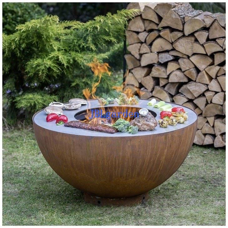 Patio Wood Burning Metal Fire Pit