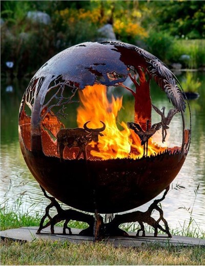 Bahçe Yuvarlak Soba Şömine