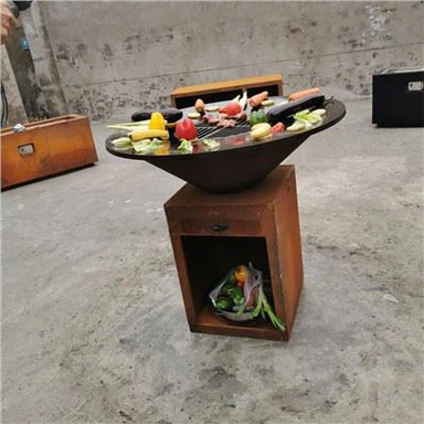 Açık Mutfak için Corten Grill Barbekü