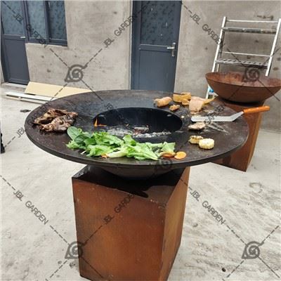 Odun Yakma Corten Barbekü Izgara