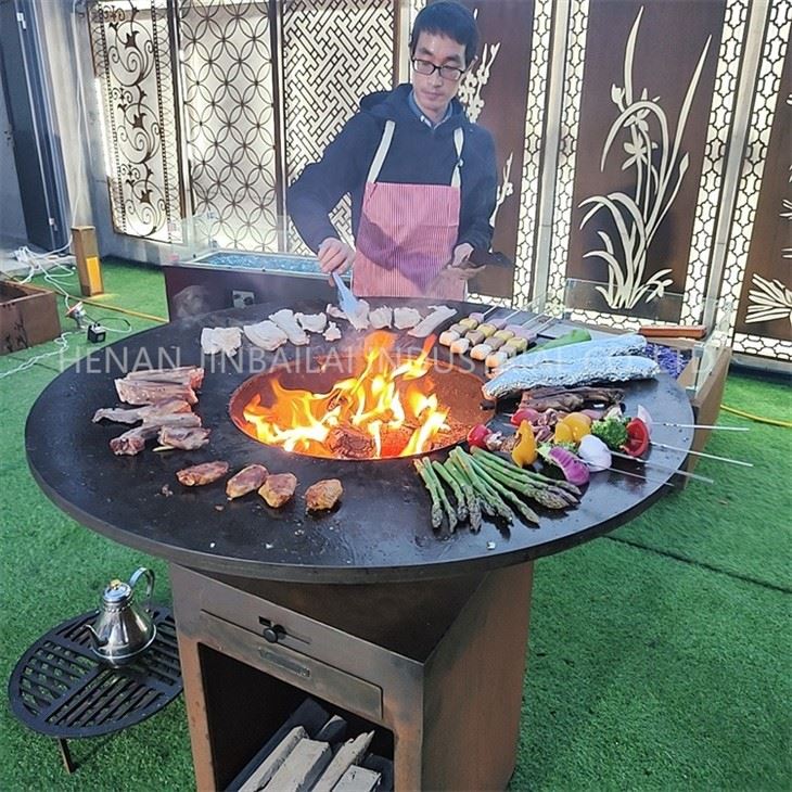 Bbq Grill With Wood Storage