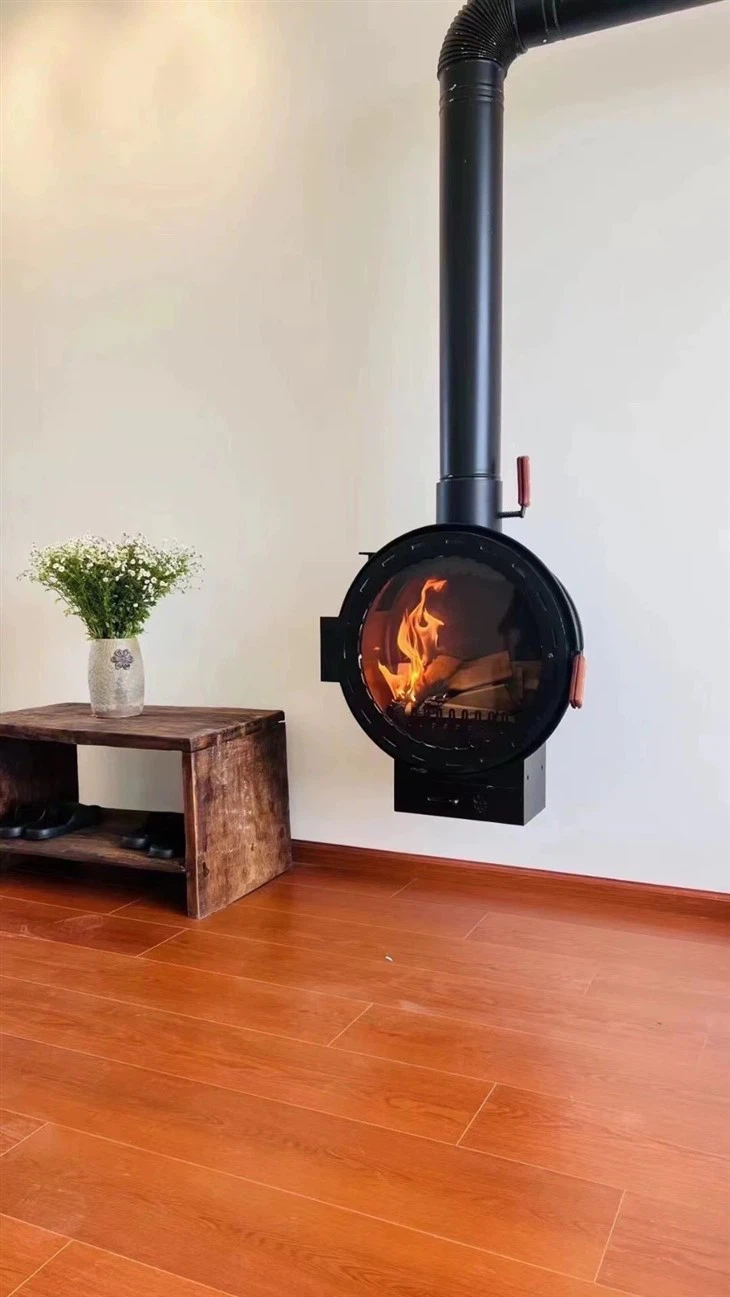 Black Round Fireplace Fire Pits