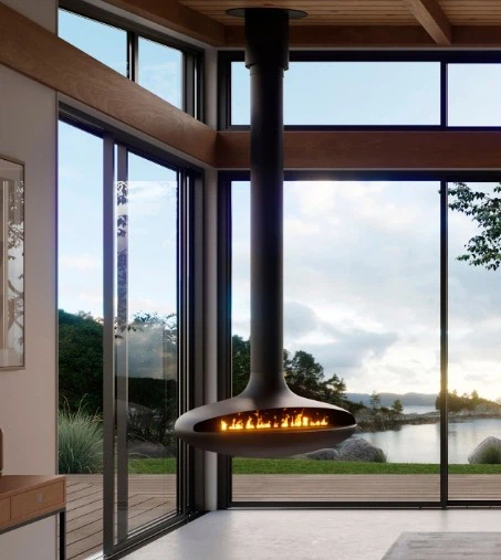 Heating Fireplace From Ceiling