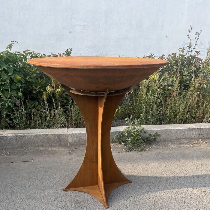 Büyük Corten Çelik Barbekü Izgarası