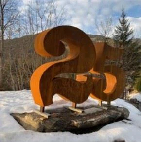 Large Rusty Metal Sculpture