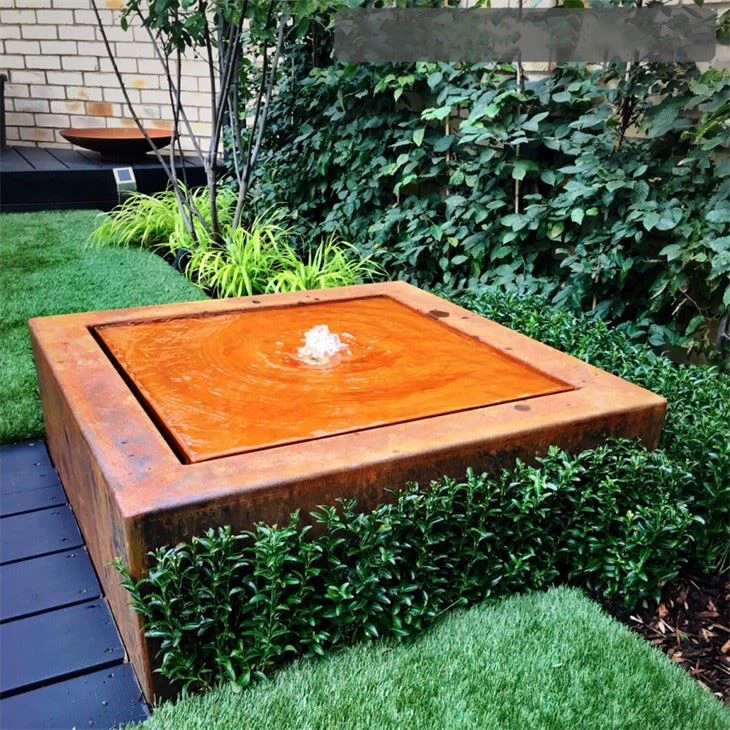 Metal Steel Water Feature For Garden factory