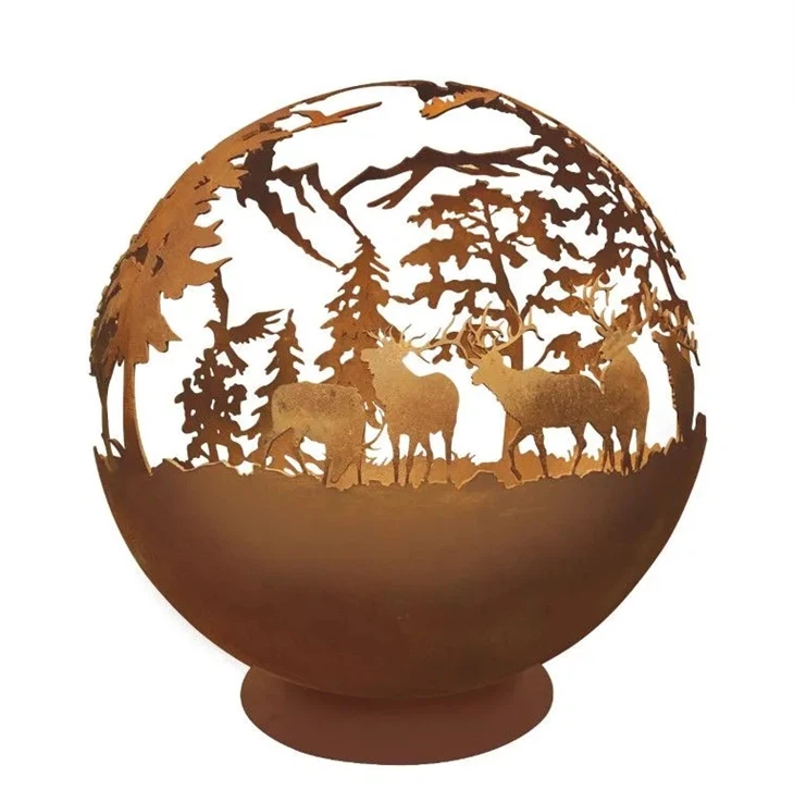 Rusty Firepit Sphere