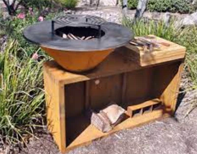 Veranda Odun Yakan Barbekü Ateş Çukurları